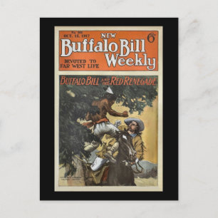 Buffalo Bill Weekly 1917 - The Red Renegade Postcard