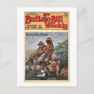 Buffalo Bill Weekly 1 - vintage Postcard