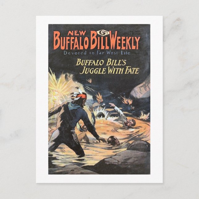 Buffalo Bill Weekly 6 - vintage Postcard (Front)