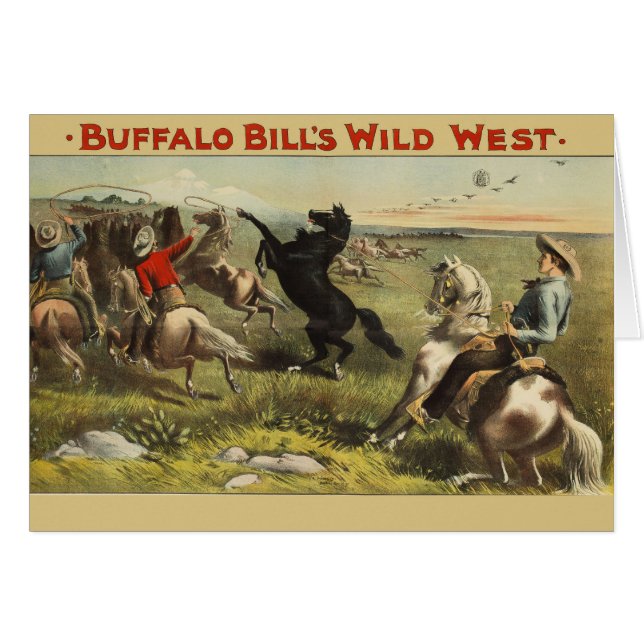 Buffalo Bill Wild West Cowboy Horse Poster (Front Horizontal)