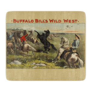 Buffalo Bill Wild West Cowboy Horse Poster Cutting Board