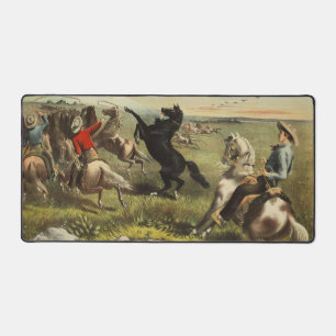 Buffalo Bill Wild West Cowboy Horse Poster Desk Mat