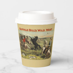 Buffalo Bill Wild West Cowboy Horse Poster Paper Cups