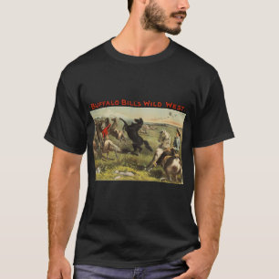 Buffalo Bill Wild West Cowboy Horse Poster T-Shirt