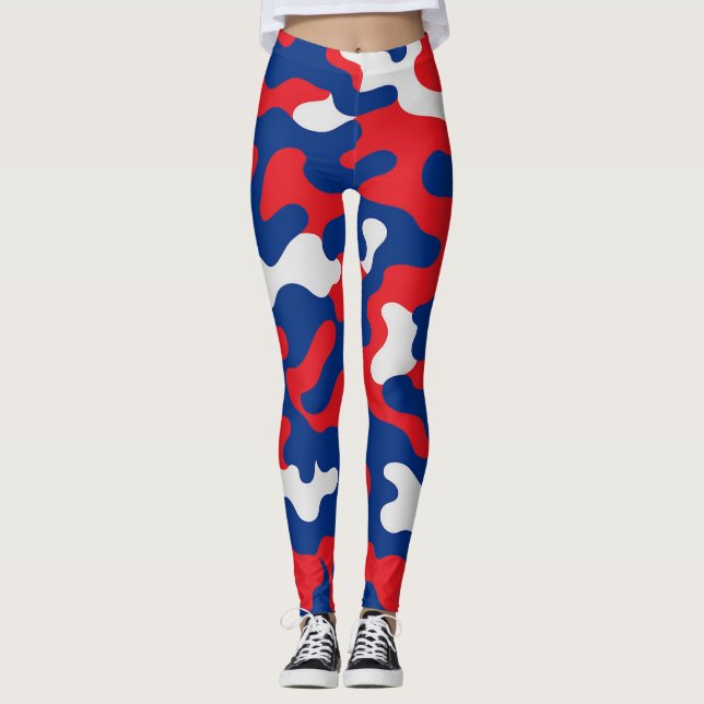 Buffalo Bills Color Camouflage Football Fan Leggings (Front)