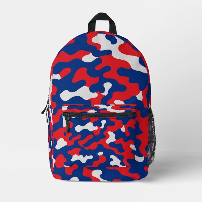 Buffalo Bills Color Camouflage Football Fan Printed Backpack (Front)