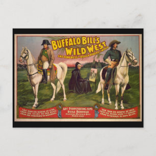Buffalo Bill's Wild West Cowboys Poster Postcard