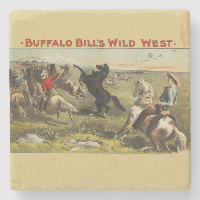 Buffalo Bill's Wild West Horses Stone Coaster (Front)