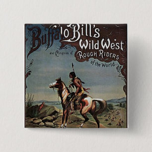 Buffalo Bills Wild West Show 15 Cm Square Badge