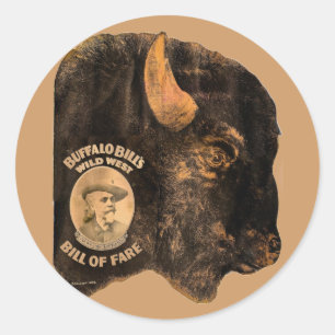 Buffalo Bill's Wild West Show vintage 1898 Classic Round Sticker