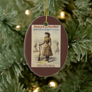 Buffalo Bill's Wild West Show with Annie Oakley Ceramic Tree Decoration