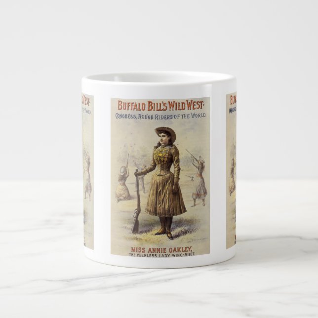Buffalo Bill's Wild West Show with Annie Oakley Large Coffee Mug (Front)