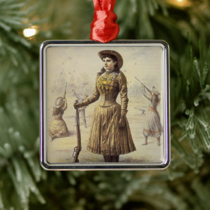 Buffalo Bill's Wild West Show with Annie Oakley Metal Tree Decoration