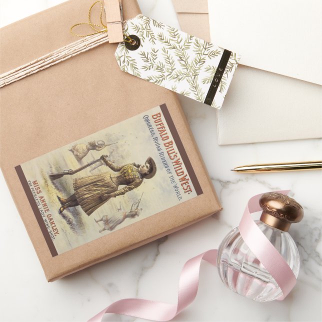 Buffalo Bill's Wild West Show with Annie Oakley Rectangular Sticker (Gifting)