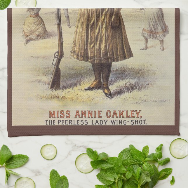 Buffalo Bill's Wild West Show with Annie Oakley Tea Towel (Folded)