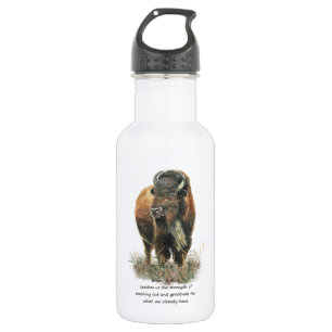 Buffalo Bison Animal Totem Spirit Guide 532 Ml Water Bottle