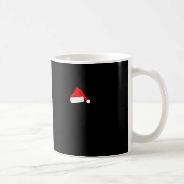 Buffalo Bison Christmas_ Buffalo In Santa Hat  Coffee Mug (Right)