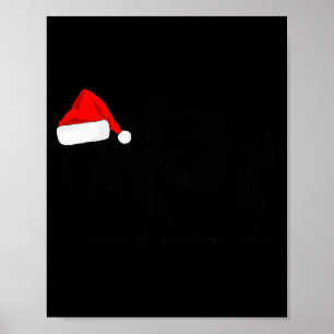Buffalo Bison Christmas_ Buffalo In Santa Hat  Poster