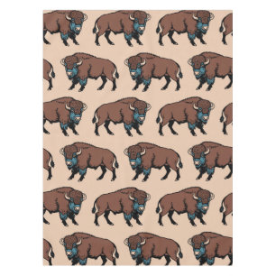 Buffalo Bison Pattern Tablecloth