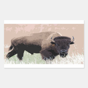 Buffalo / Bison Rectangular Sticker