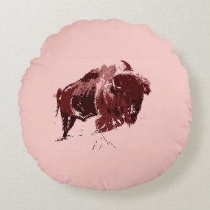 Buffalo - Bison Round Cushion