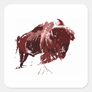 Buffalo - Bison Square Sticker