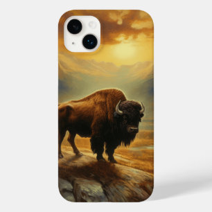 Buffalo Bison Sunset Silhouette Case-Mate iPhone 14 Plus Case