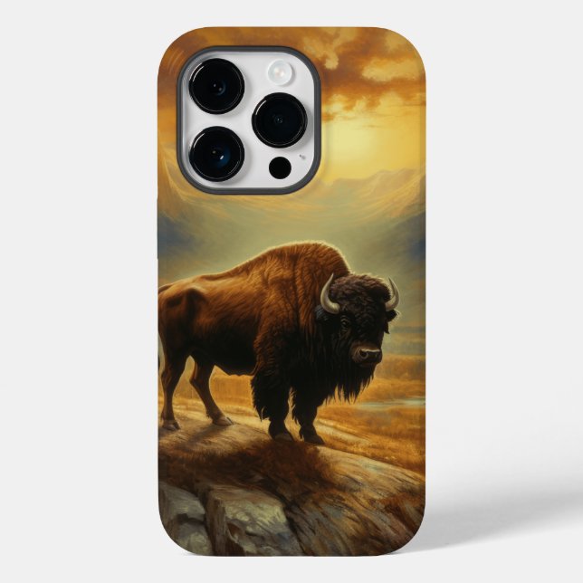Buffalo Bison Sunset Silhouette Case-Mate iPhone Case (Back)