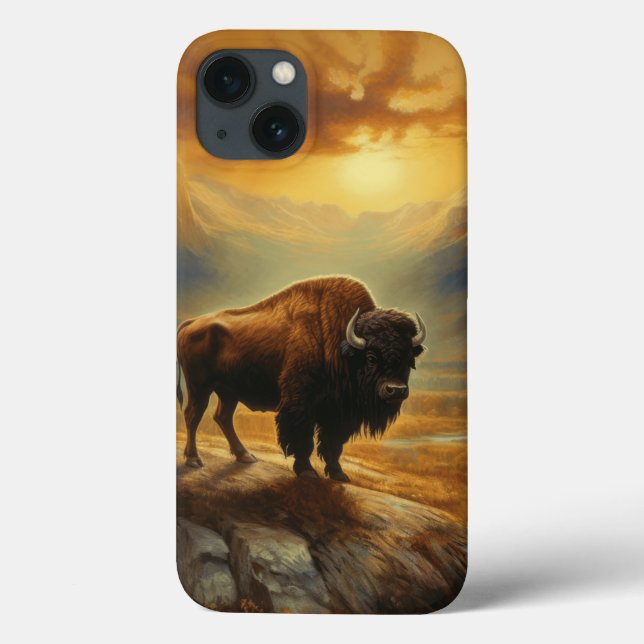 Buffalo Bison Sunset Silhouette Case-Mate iPhone Case (Back)
