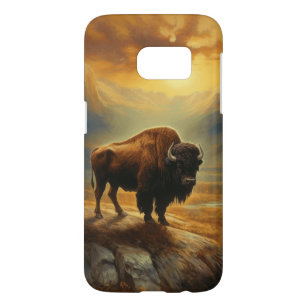 Buffalo Bison Sunset Silhouette