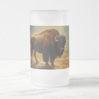 Buffalo Bison Sunset Silhouette