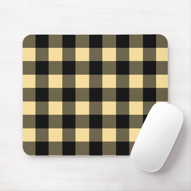 Buffalo black and yellow mouse mat (With Mouse)
