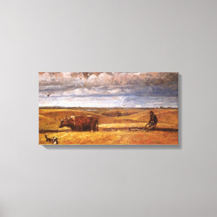 Buffalo Bones Ploughed Under by Harvey Thomas Dunn Canvas Print