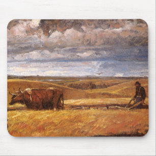 Buffalo Bones Ploughed Under by Harvey Thomas Dunn Mouse Mat