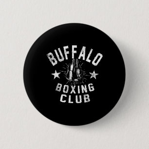 Buffalo Boxing Club - Vintage Distressed Boxer  6 Cm Round Badge
