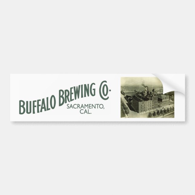 Buffalo Brewing Company, Sacramento, CA Bumper Sticker (Front)