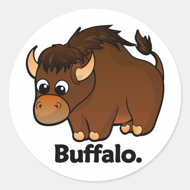 Buffalo Buffalo. Classic Round Sticker (Front)