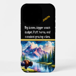 Buffalo by a Serene River in Nature iPhone 16 Pro Max Case