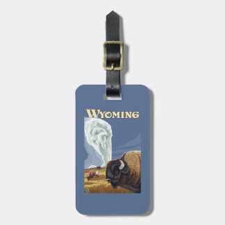 Buffalo by Old Faithful Vintage Travel Poster Luggage Tag
