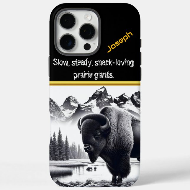 Buffalo by Serene Mountain Waters Case-Mate iPhone Case (Back)