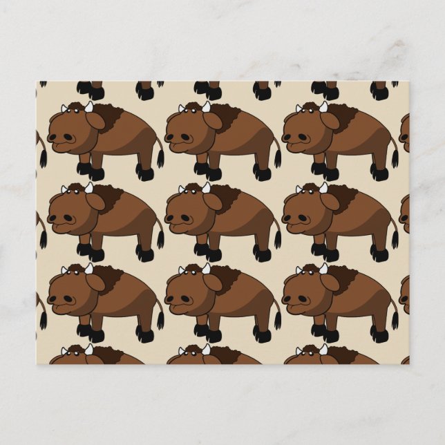 buffalo cartoon postcard (Front)