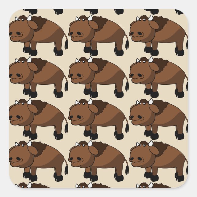 buffalo cartoon stickers (Front)