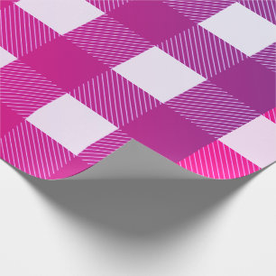 Buffalo Check a Hot Pink Simple Stylish Girly Wrapping Paper