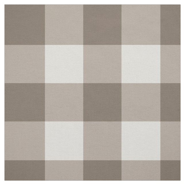 Buffalo Check Beige Cream Ivory Gingham Fabric (Swatch)