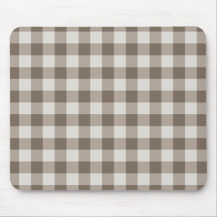 Buffalo Check Beige Cream Ivory Gingham Mouse Mat