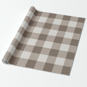 Buffalo Check Beige Cream Ivory Gingham Wrapping Paper