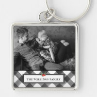 Buffalo Check Black & White Rustic Custom Photo