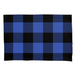 Buffalo Check Blue & Black Lumberjack Plaid Decor Pillowcase