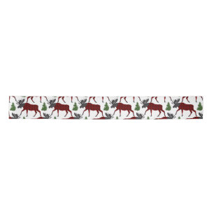 Buffalo Check Bull Moose Satin Ribbon