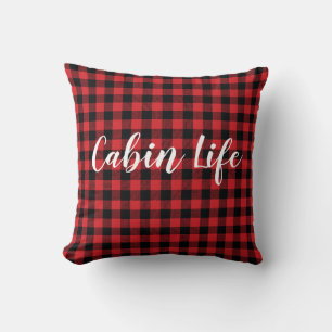 Buffalo Check Cabin Life Wilderness Throw Pillow